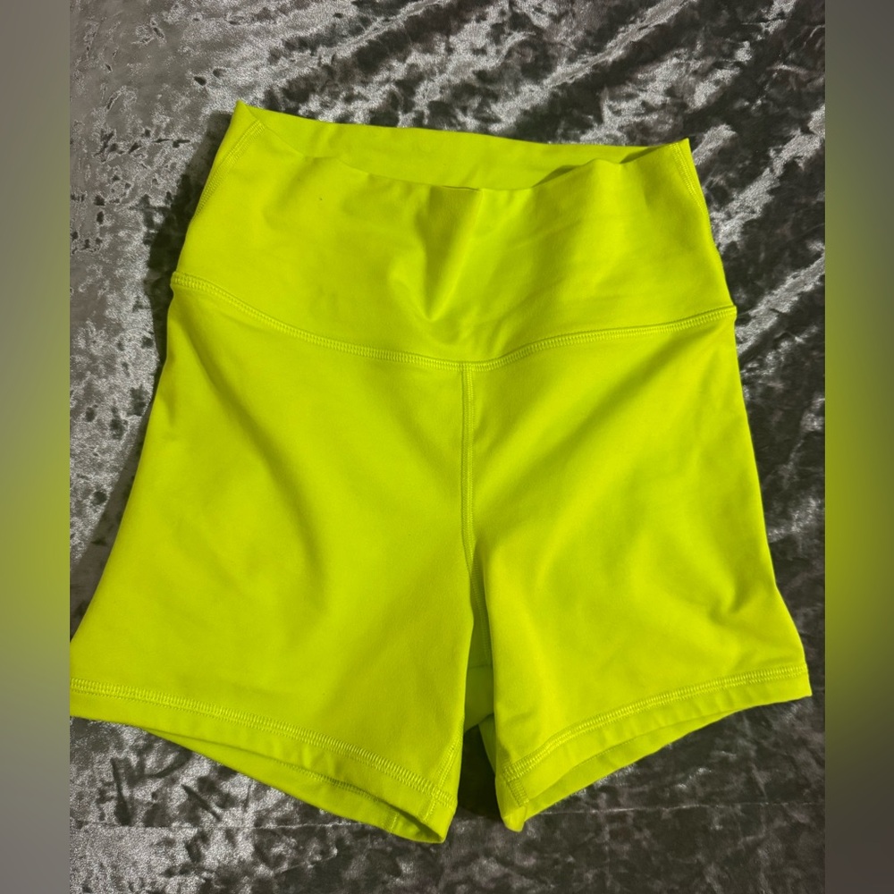 FLEO  Biker Shorts Neon Yellow / Green Size Small